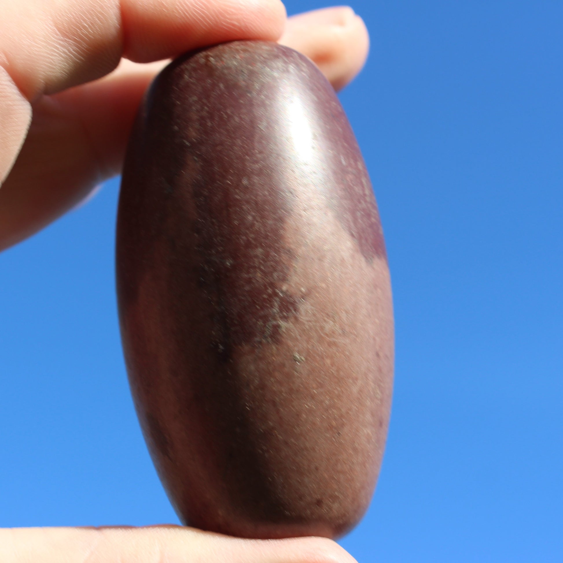 Shiva Lingam Stone from Narmada River, India 124g Rocks and Things