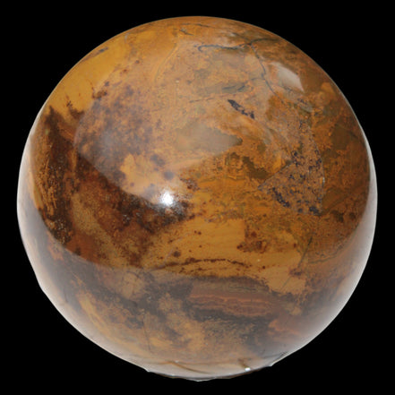 Yellow Jasper sphere 520g in sunlight - Rocks and Things Store