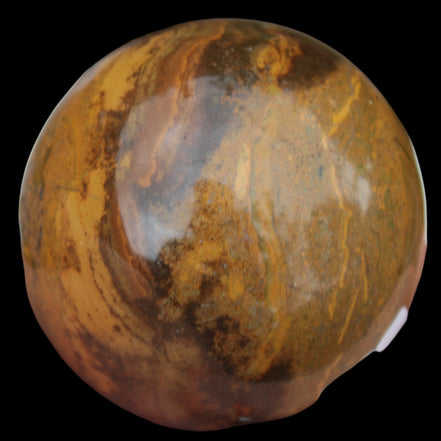 Yellow Jasper sphere 520g in sunlight - Rocks and Things Store