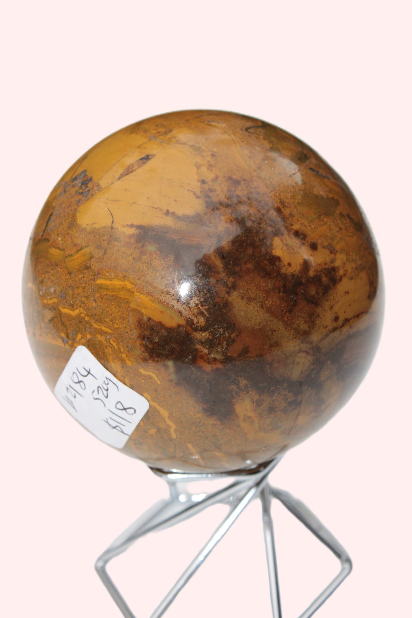 Yellow Jasper sphere 520g Rocks and Things