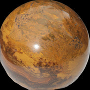 Yellow Jasper sphere 520g in sunlight - Rocks and Things Store