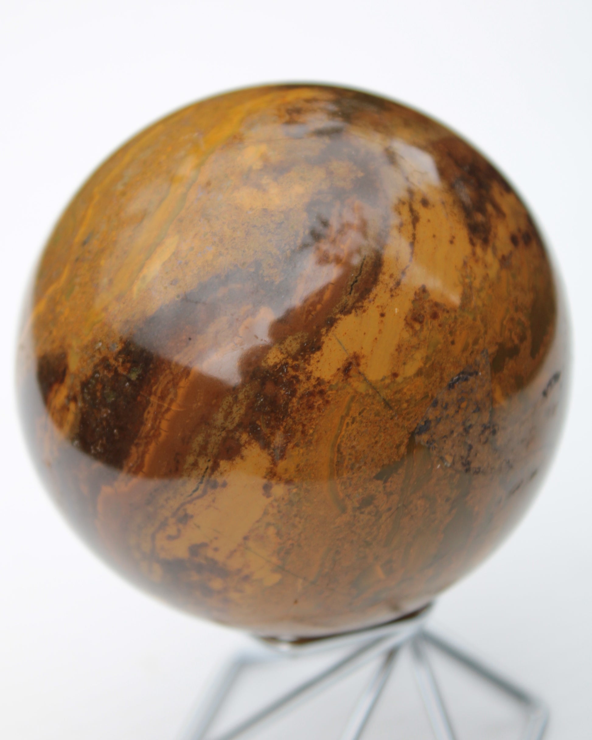 Yellow Jasper sphere 520g Rocks and Things