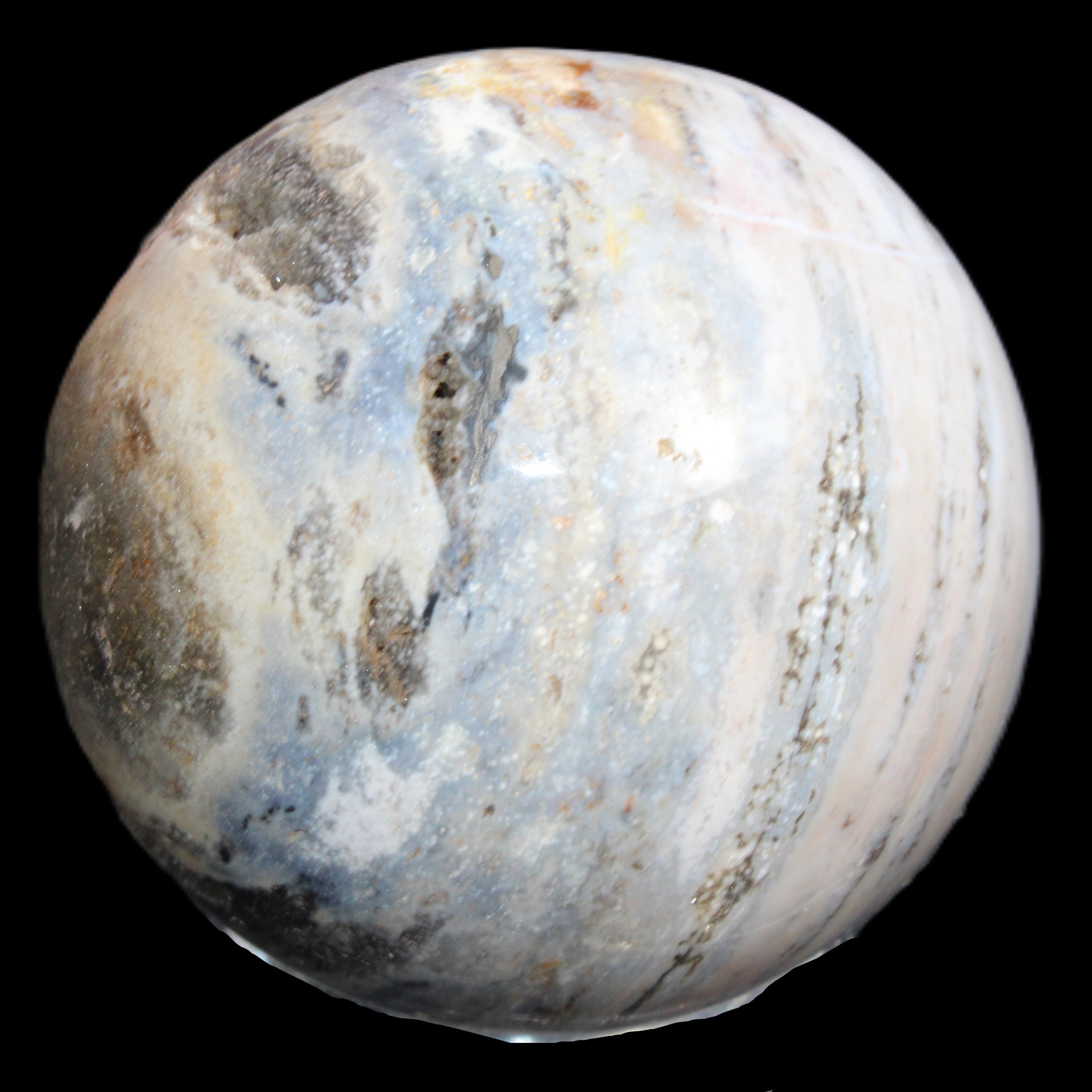 Jasper sphere 320g in sunlight - Rocks and Things Store