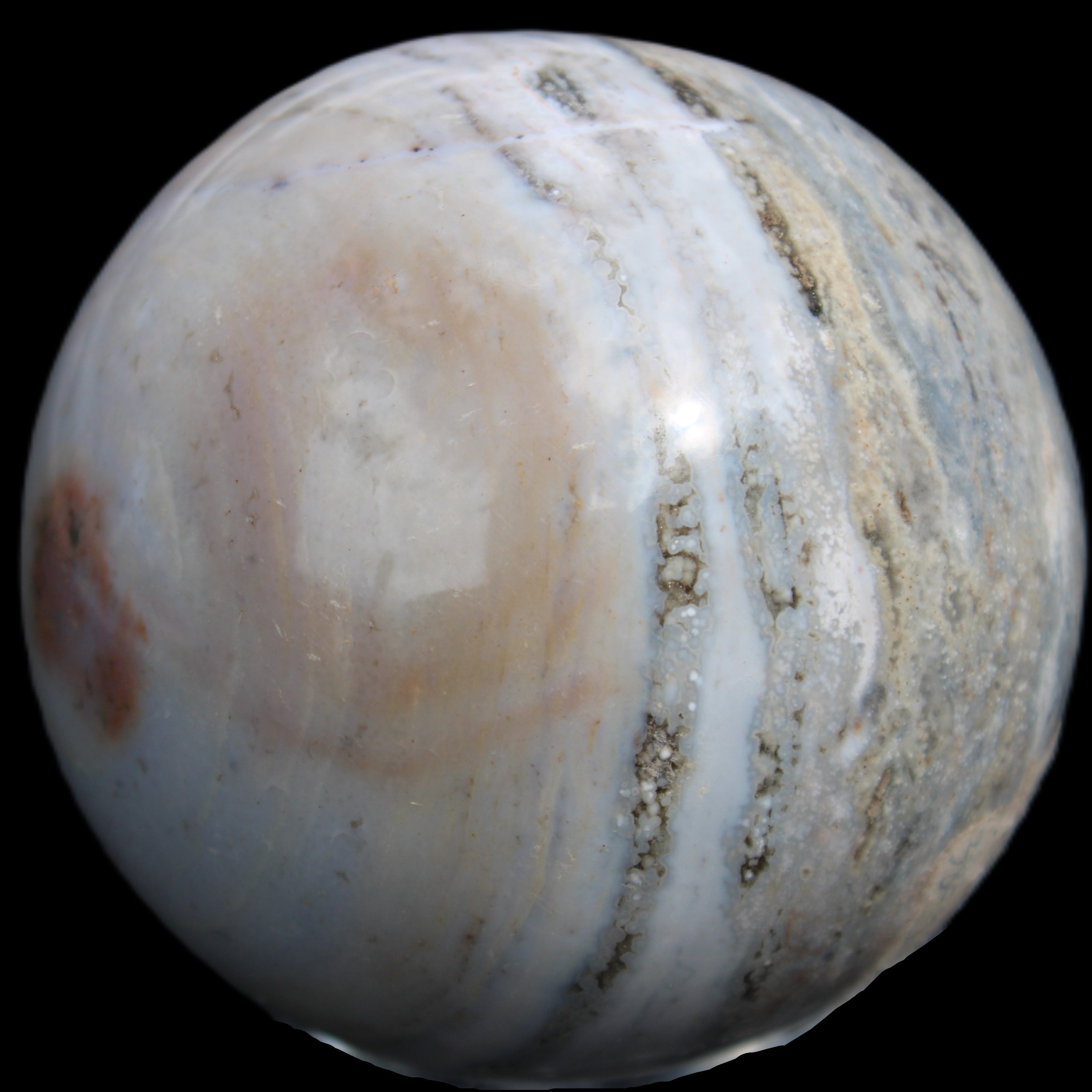 Jasper sphere 320g in sunlight - Rocks and Things Store