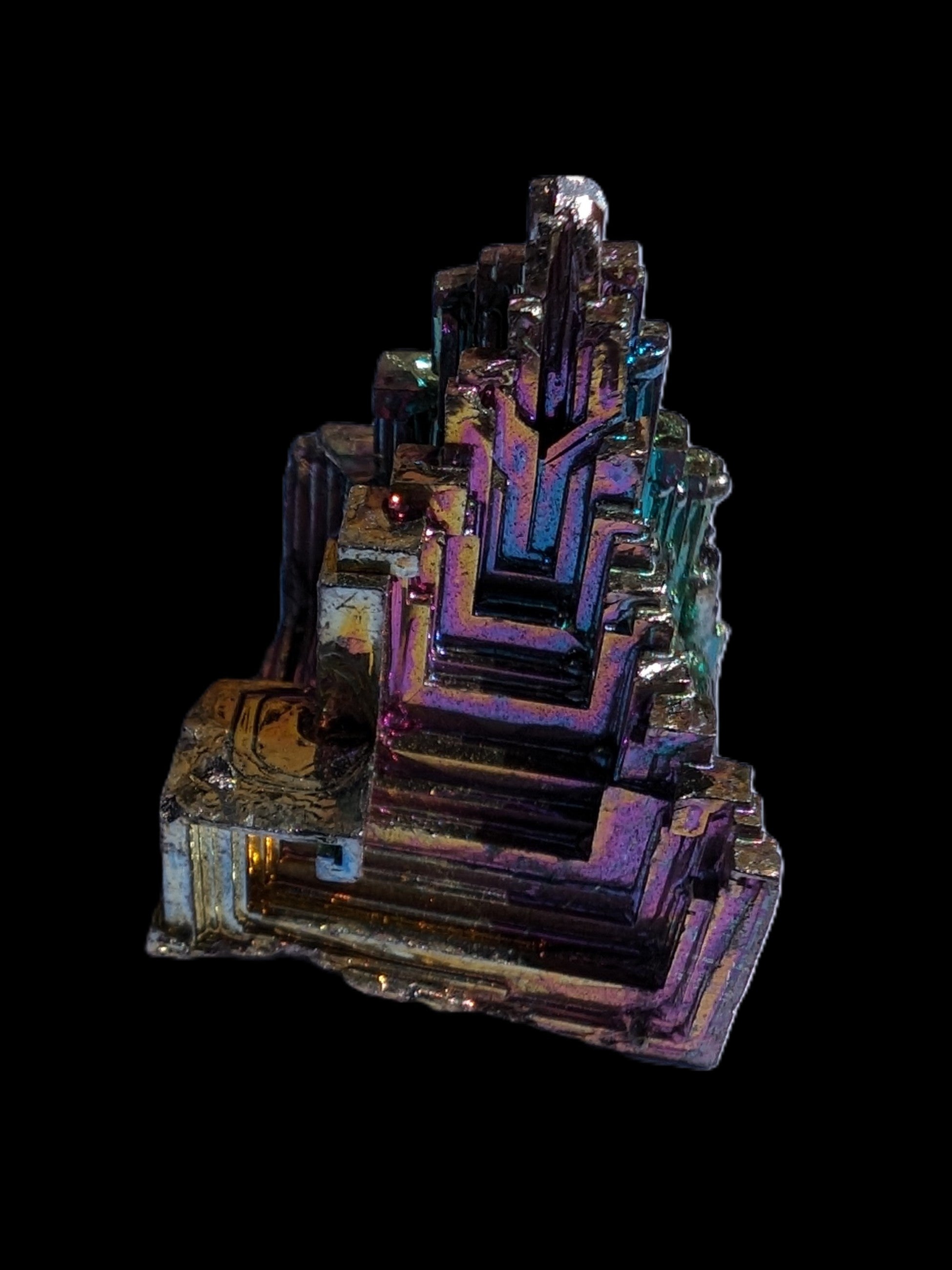 Bismuth castle crystal 26-41g in sunshine - Rocks and Things Store