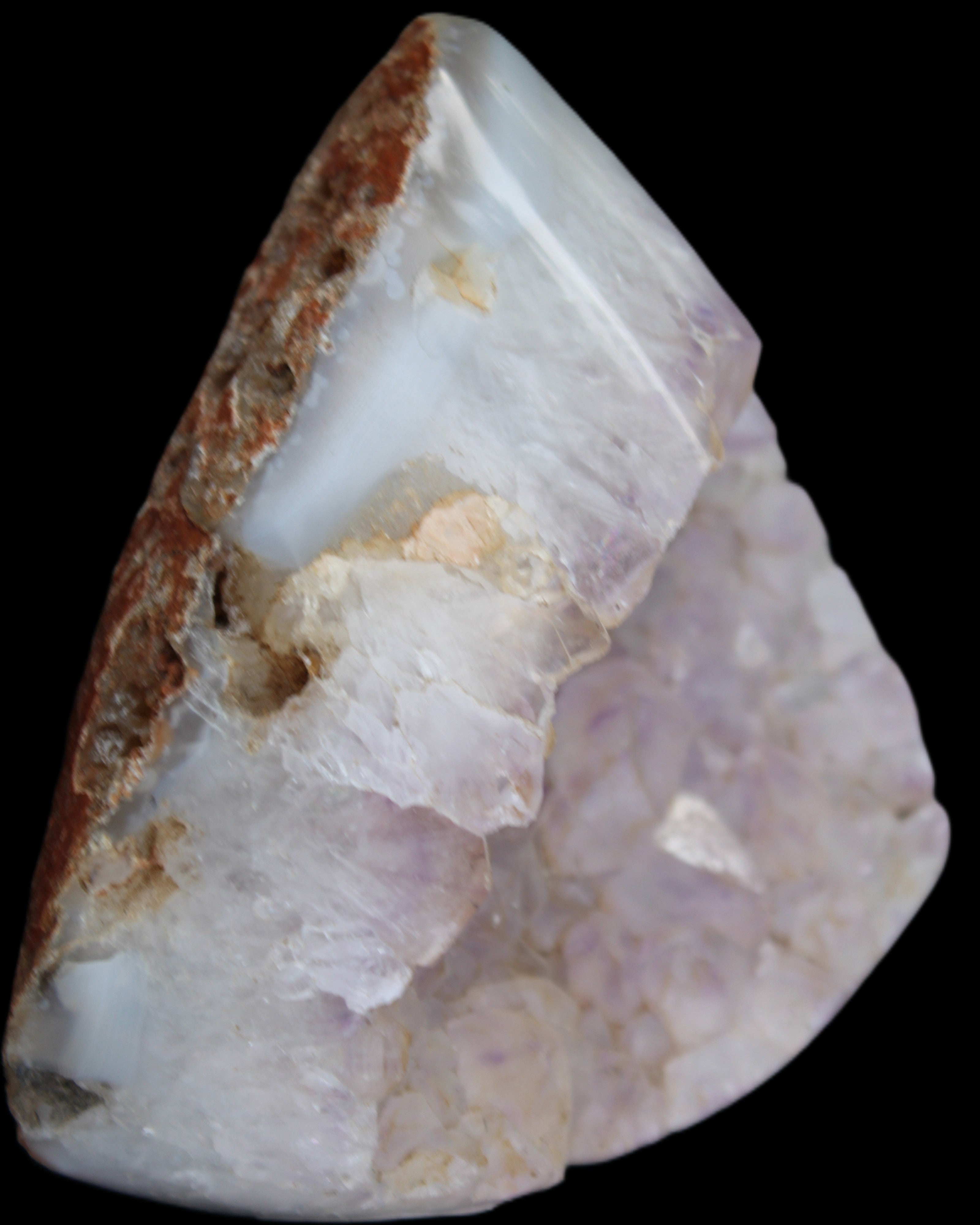 Amethyst with Agate geode 435g in sunlight - Rocks and Things Store