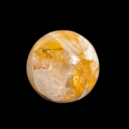Yellow flower Calcite sphere from Madagascar 436g in sunshine - Rocks and Things Store