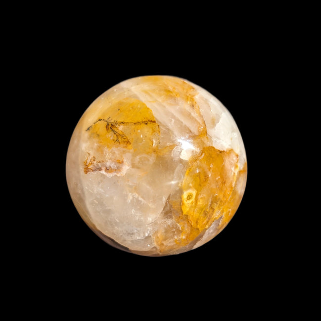 Yellow flower Calcite sphere from Madagascar 436g in sunshine - Rocks and Things Store