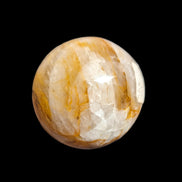 Yellow flower Calcite sphere from Madagascar 436g in sunshine - Rocks and Things Store