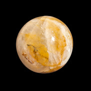 Yellow flower Calcite sphere from Madagascar 436g in sunshine - Rocks and Things Store