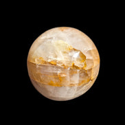 Yellow flower Calcite sphere from Madagascar 436g in sunshine - Rocks and Things Store