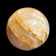 Yellow flower Calcite sphere from Madagascar 436g in sunshine - Rocks and Things Store