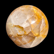 Yellow flower Calcite sphere from Madagascar 436g in sunshine - Rocks and Things Store