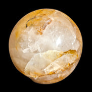 Yellow flower Calcite sphere from Madagascar 436g in sunshine - Rocks and Things Store