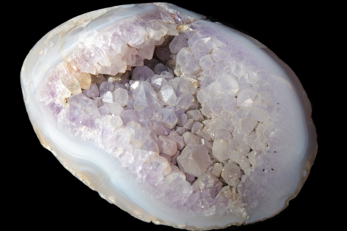 Amethyst Agate geode slice 404g Rocks and Things