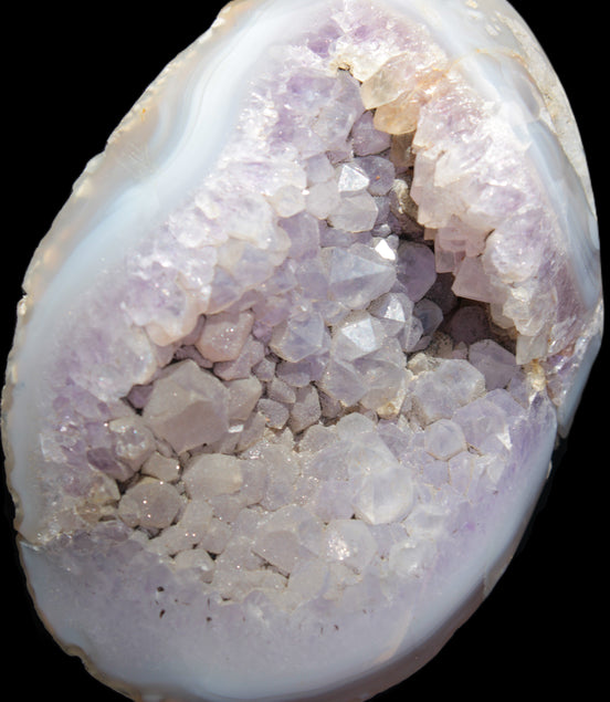 Amethyst Agate geode slice 404g - Rocks and Things Store