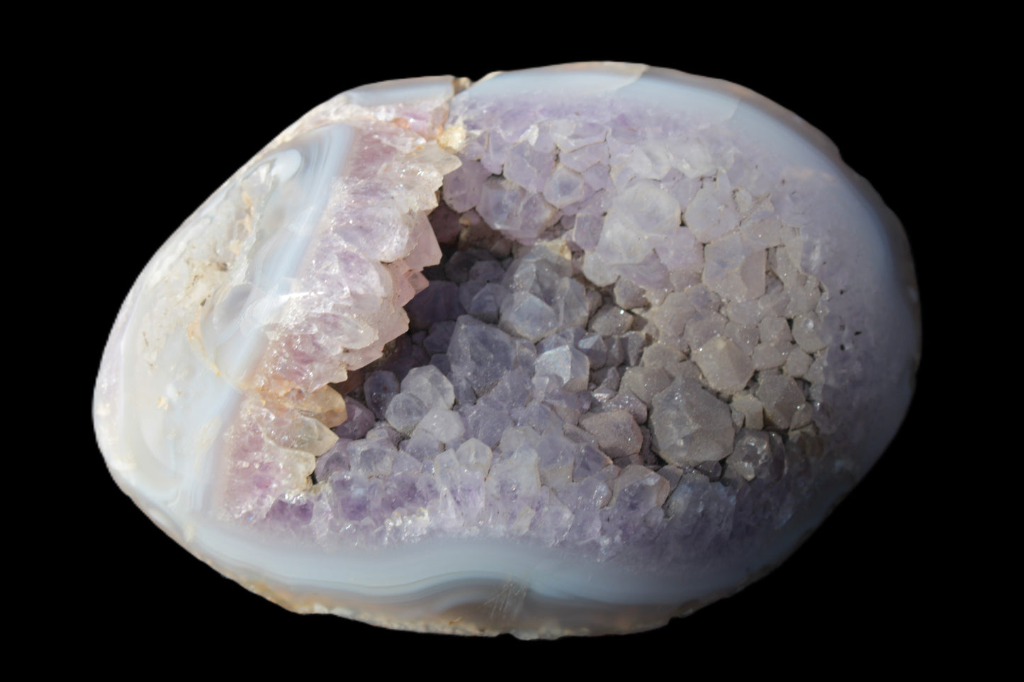 Amethyst Agate geode slice 404g Rocks and Things