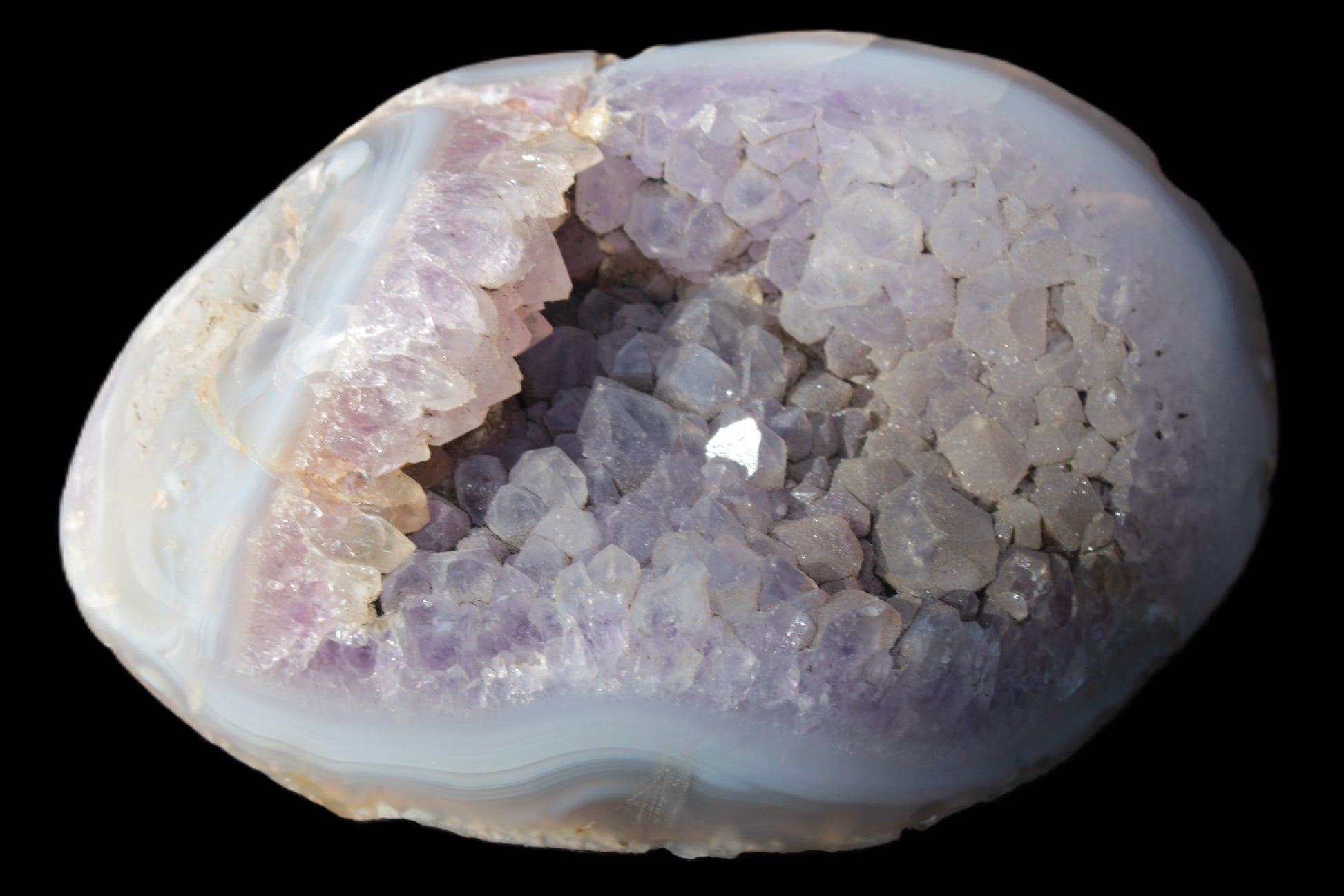 Amethyst Agate geode slice 404g Rocks and Things