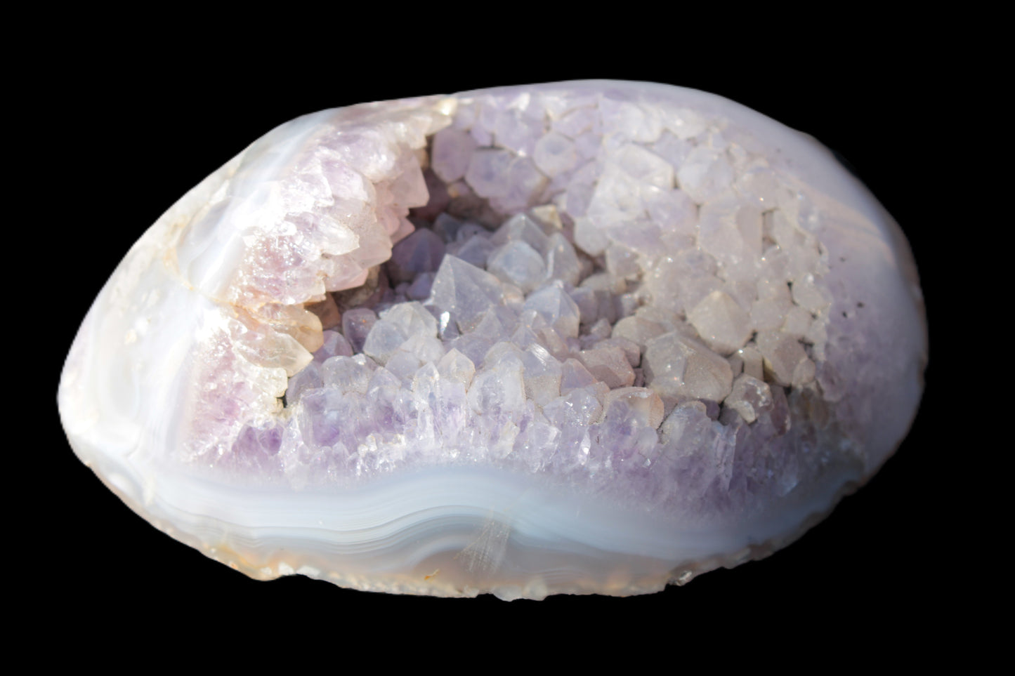 Amethyst Agate geode slice 404g Rocks and Things