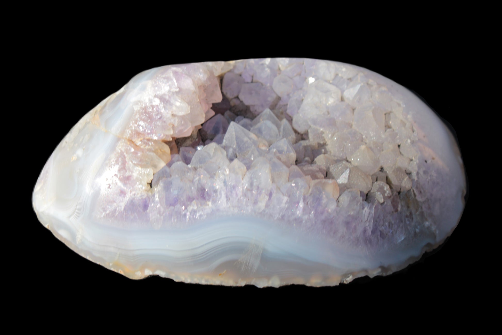 Amethyst Agate geode slice 404g Rocks and Things