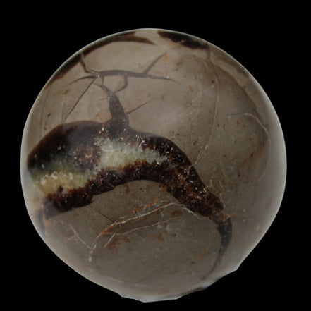 Septarian Dragon Stone sphere 322g in daylight - Rocks and Things Store