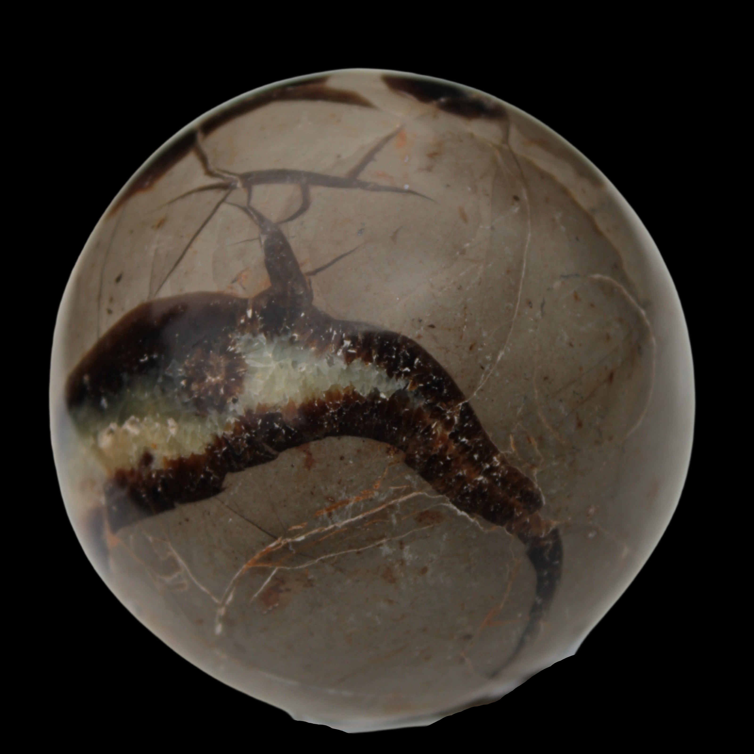 Septarian Dragon Stone sphere 322g in daylight - Rocks and Things Store