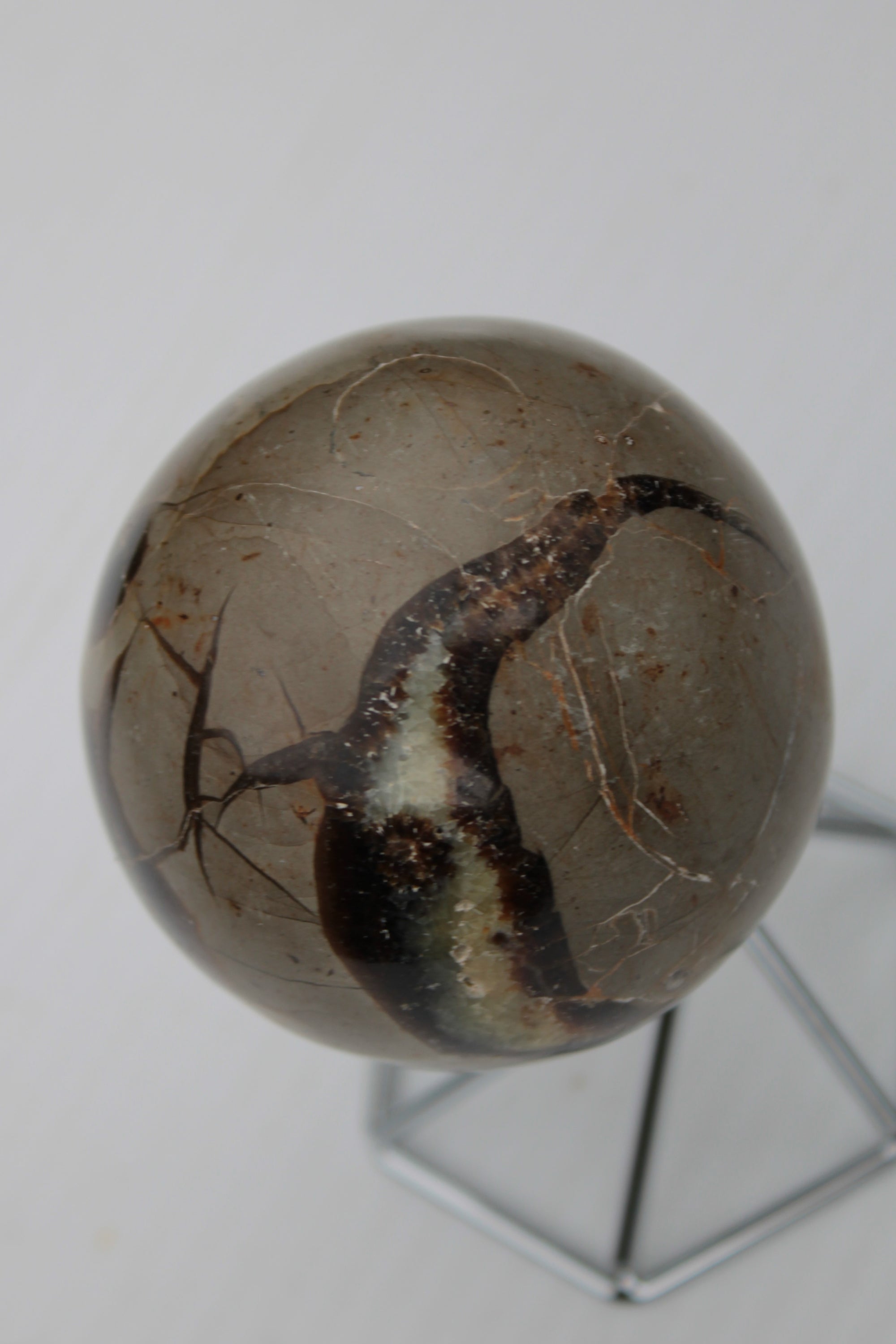 Septarian Dragon Stone sphere 322g Rocks and Things