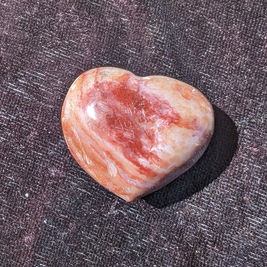 Petrified Wood heart 35mm 24g Rocks and Things