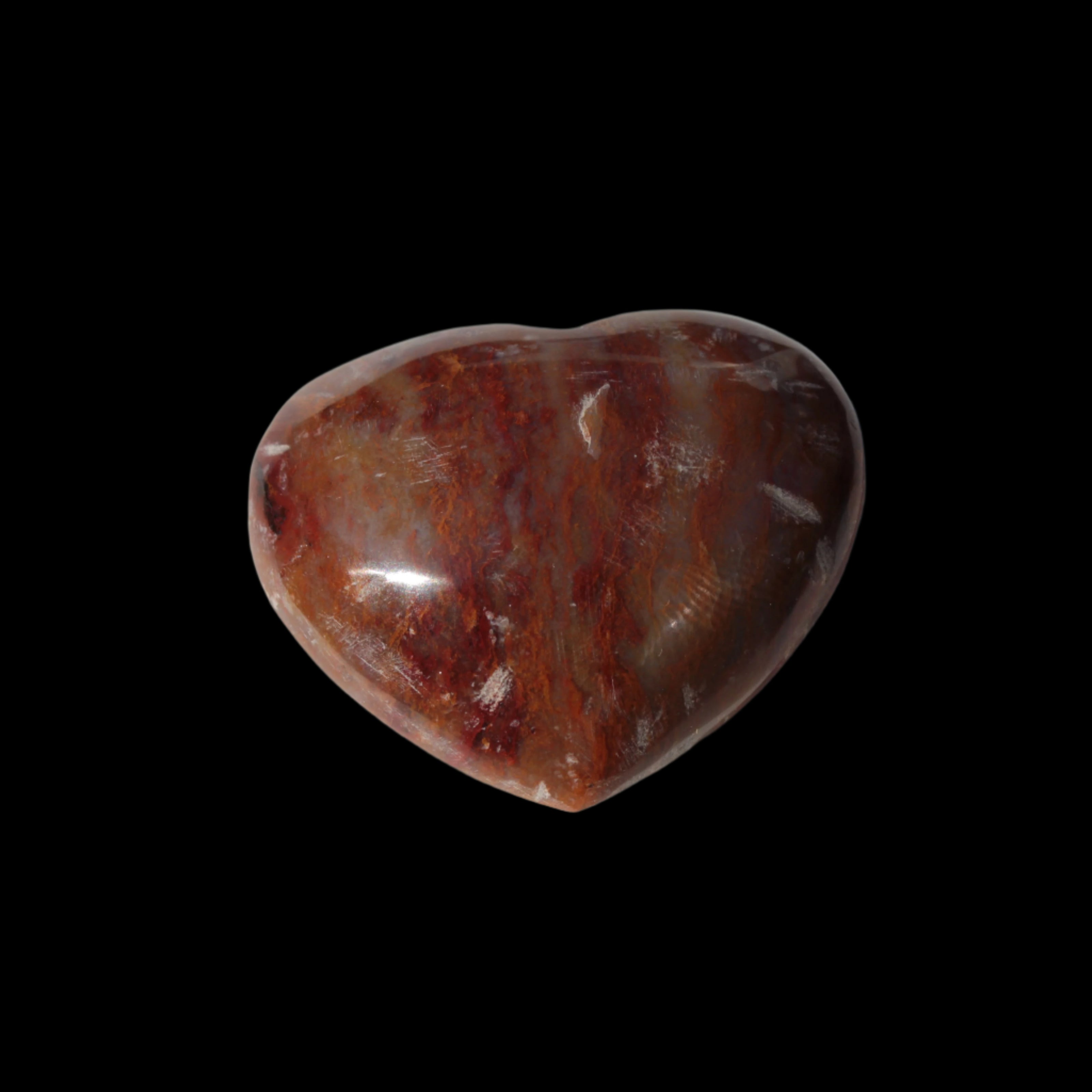Petrified Wood heart 35mm 24g - Rocks and Things Store