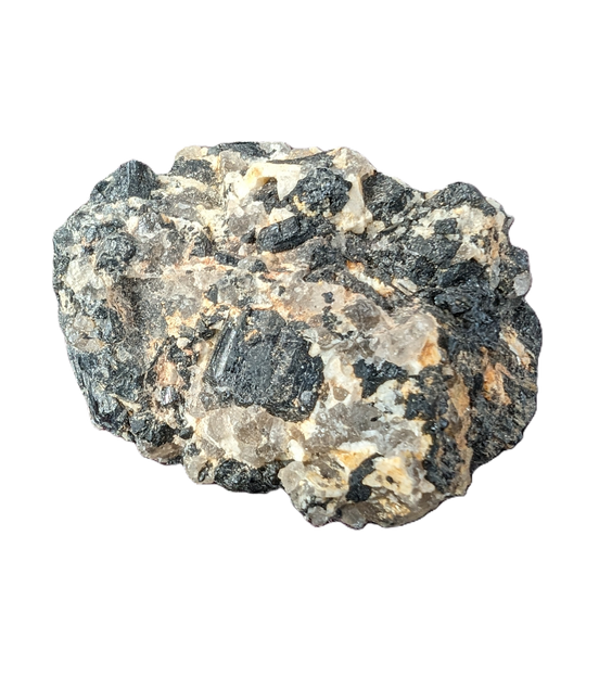 Black Tourmaline cluster in matrix with Quartz 62g - Rocks and Things Store