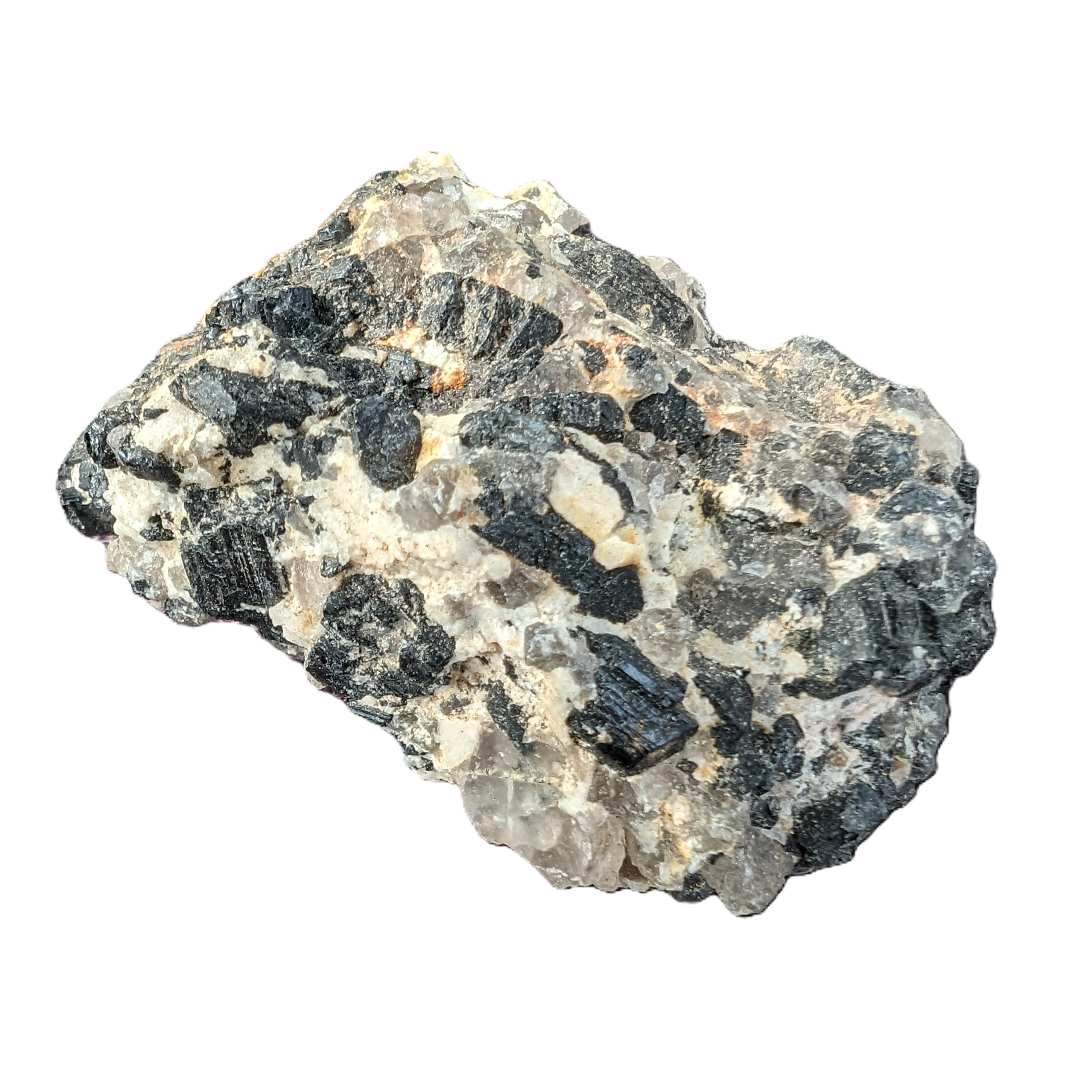 Black Tourmaline cluster in matrix with Quartz 62g - Rocks and Things Store