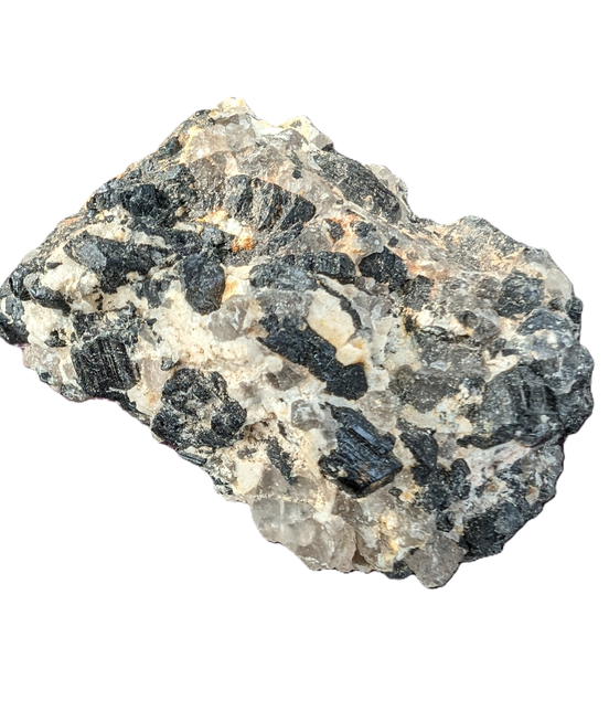 Black Tourmaline cluster in matrix with Quartz 62g - Rocks and Things Store