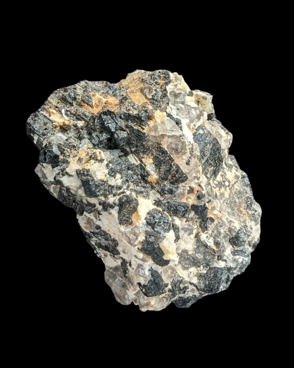 Black Tourmaline cluster in matrix with Quartz 62g - Rocks and Things Store