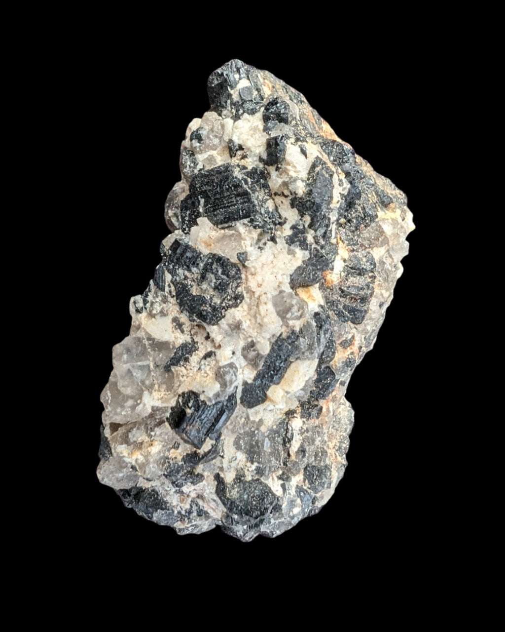 Black Tourmaline cluster in matrix with Quartz 62g - Rocks and Things Store