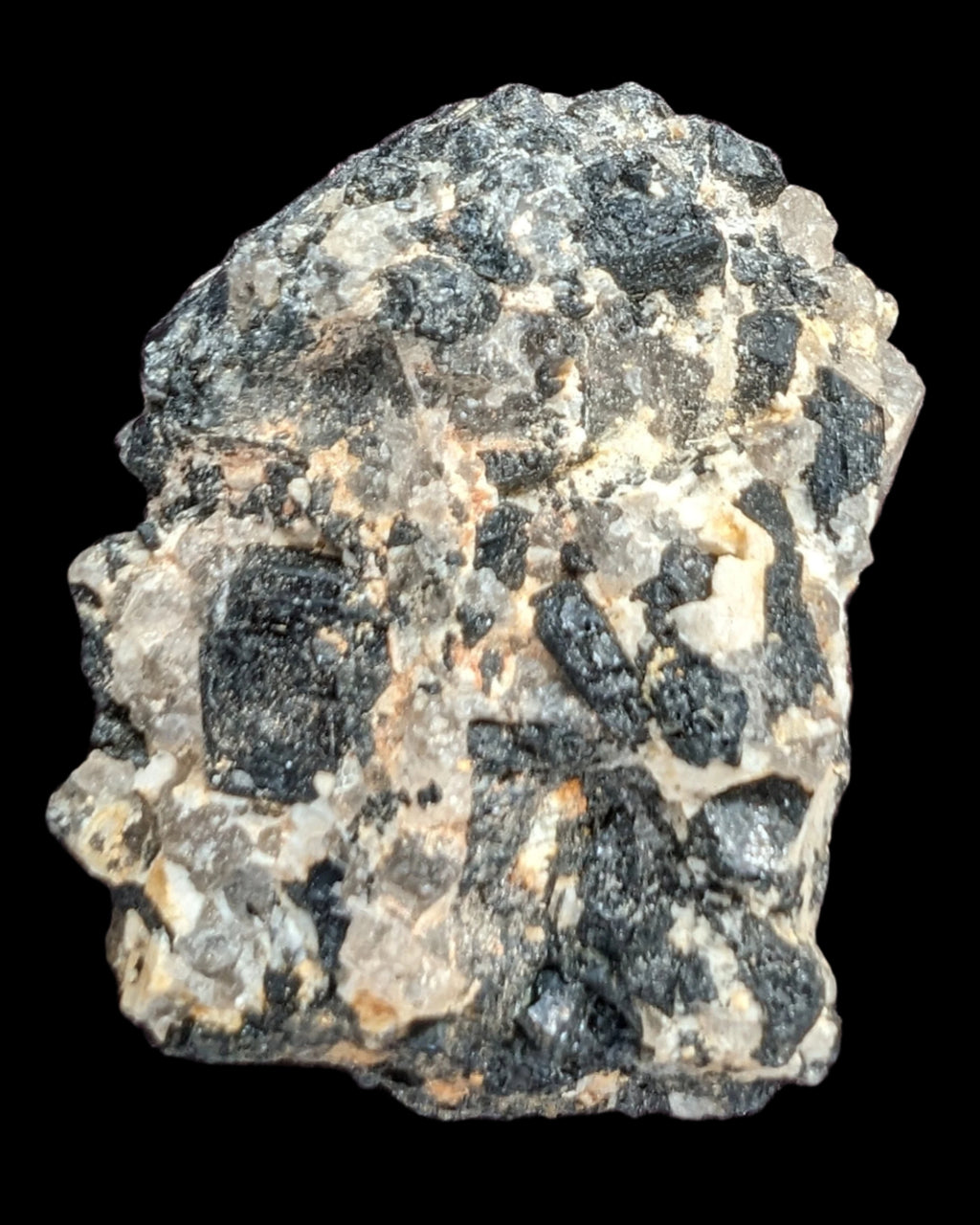 Black Tourmaline cluster in matrix with Quartz 62g - Rocks and Things Store