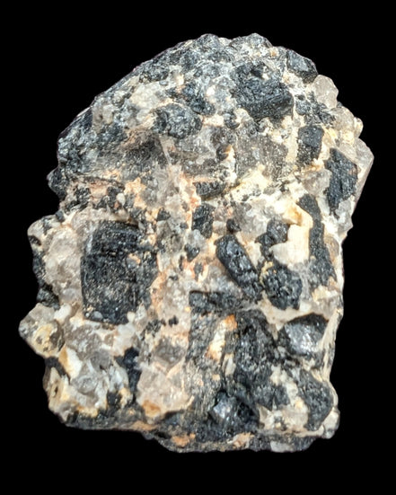 Black Tourmaline cluster in matrix with Quartz 62g - Rocks and Things Store