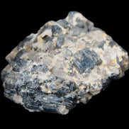 Black Tourmaline cluster in matrix with Quartz 62g in sunlight - Rocks and Things Store