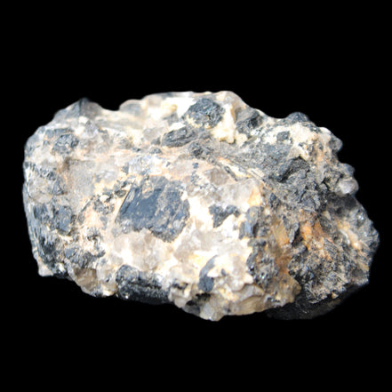 Black Tourmaline cluster in matrix with Quartz 62g in sunlight - Rocks and Things Store