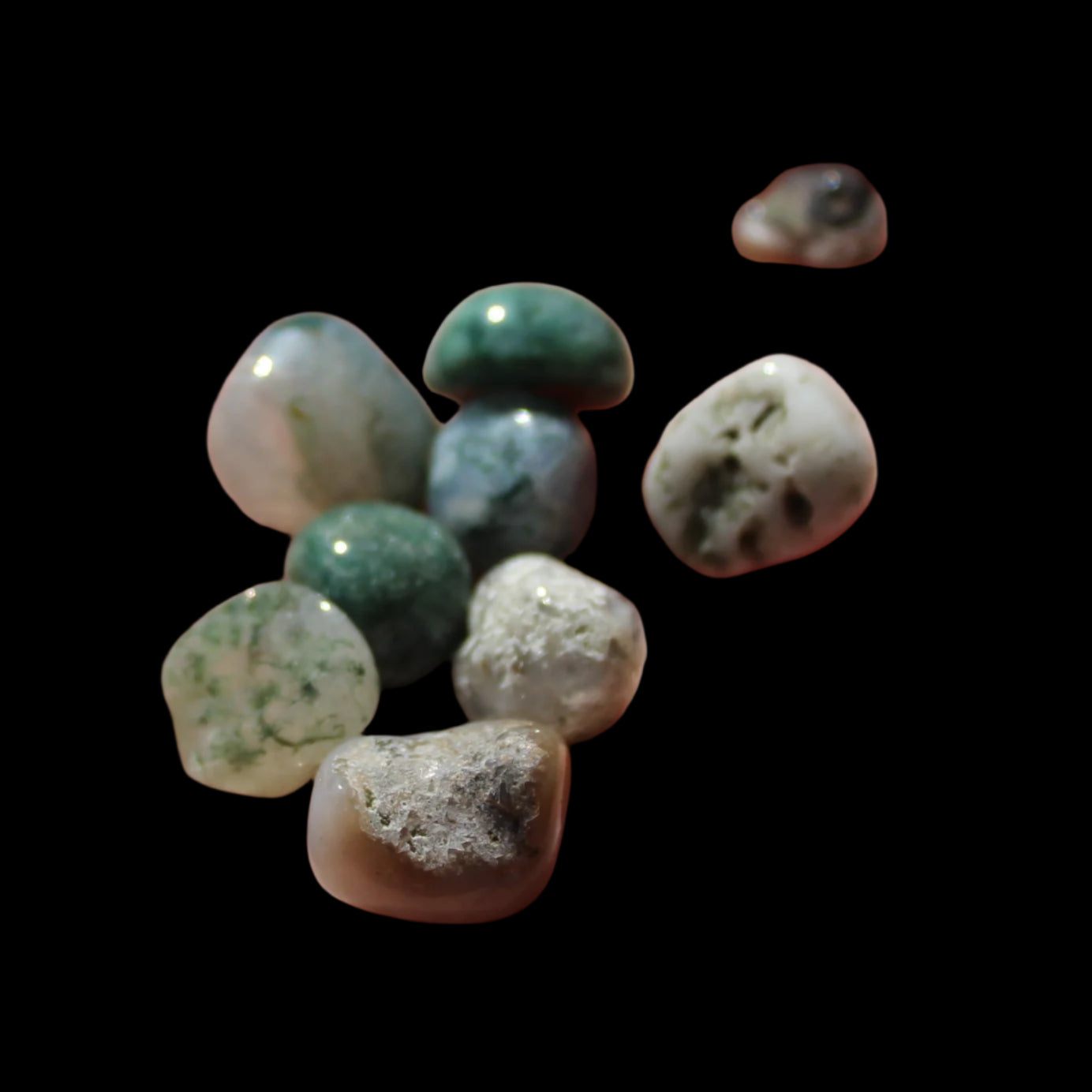 Moss Agate tiny crystals from Madagascar 9g  - Rocks and Things Store