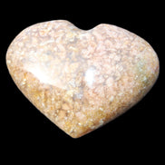 Cherry Blossom Agate heart 89g in sunlight - Rocks and Things Store