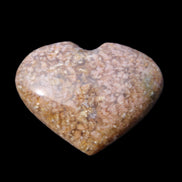 Cherry Blossom Agate heart 89g in sunlight - Rocks and Things Store