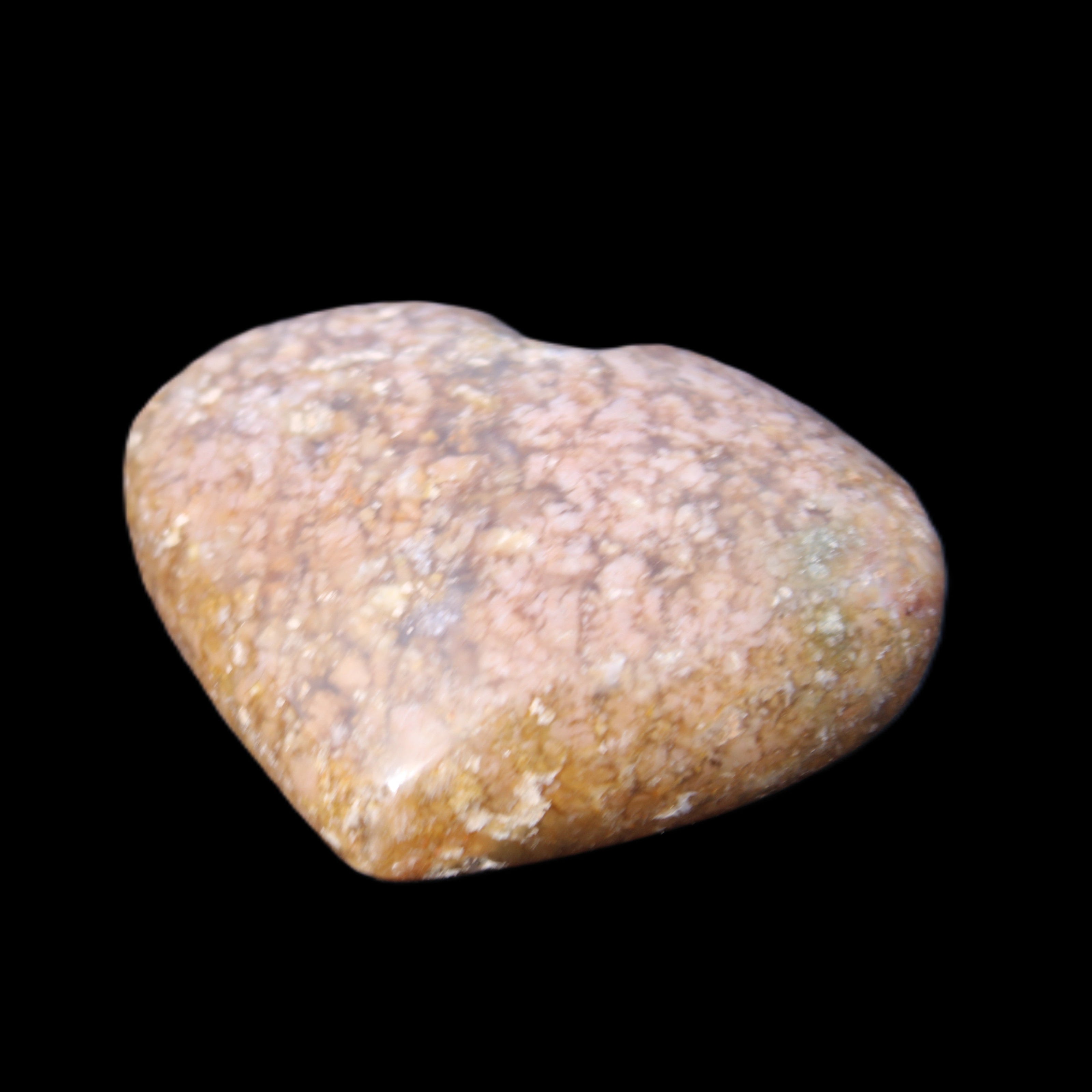 Cherry Blossom Agate heart 89g in sunlight - Rocks and Things Store