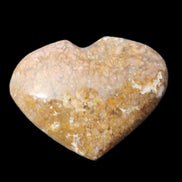 Cherry Blossom Agate heart 89g in sunlight - Rocks and Things Store