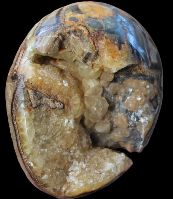 Septarian Dragon Stone geode egg 392g in sunlight - Rocks and Things Store