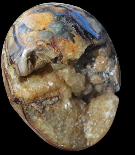 Septarian Dragon Stone geode egg 392g in sunlight - Rocks and Things Store