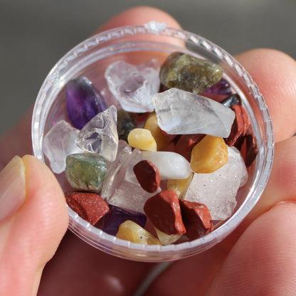 Pretty tiny mixed crystal polished chips 10g Rocks and Things