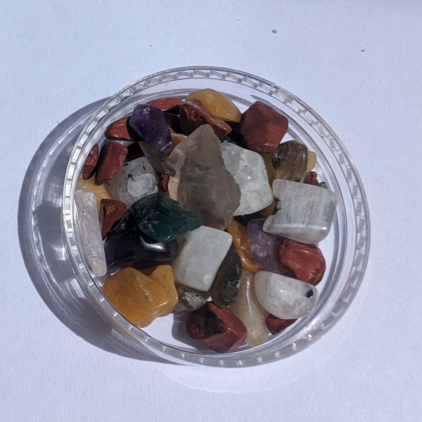 Pretty tiny mixed crystal polished chips 10g Rocks and Things