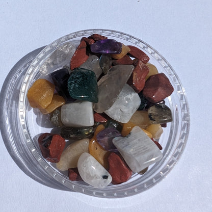 Pretty tiny mixed crystal polished chips 10g Rocks and Things