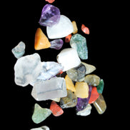 Pretty tiny mixed crystal polished chips 10g in sunlight - Rocks and Things Store