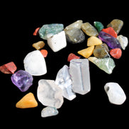 Pretty tiny mixed crystal polished chips 10g in sunlight - Rocks and Things Store